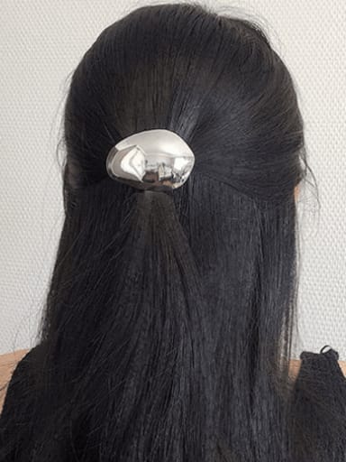 custom Alloy Minimalist Oval  Hair Barrette