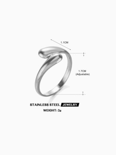 Steel Ring Stainless steel Irregular Minimalist Stackable Ring
