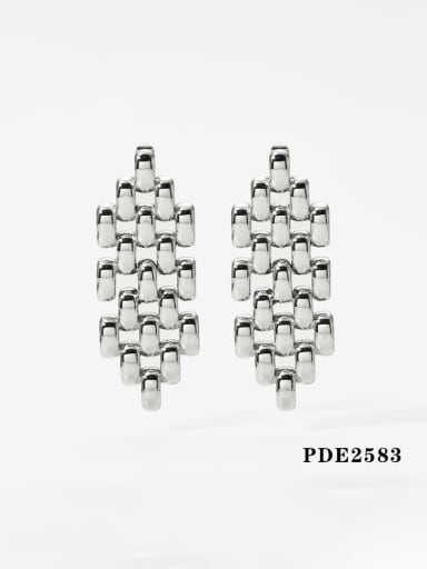 Steel PDE25883 Stainless steel Geometric Splicing Hip Hop Drop Earring