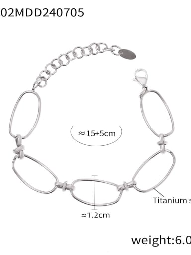 E202 steel colored bracelet Titanium Steel Geometric Trend Link Bracelet