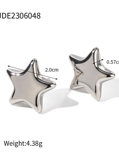Stainless steel Pentagram Trend Stud Earring