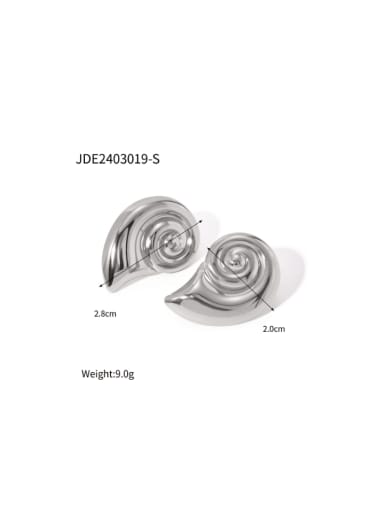 JDE2403019 S Stainless steel Irregular Hip Hop Stud Earring