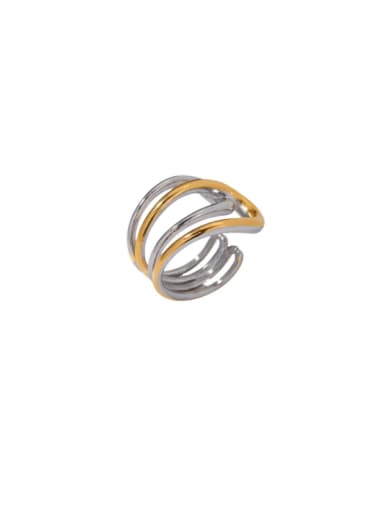 Stainless steel Geometric Hip Hop Stackable Ring