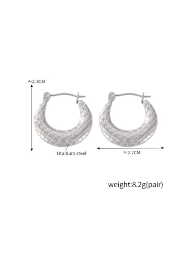 F1525 Steel Earrings Titanium Steel Geometric Hip Hop Huggie Earring