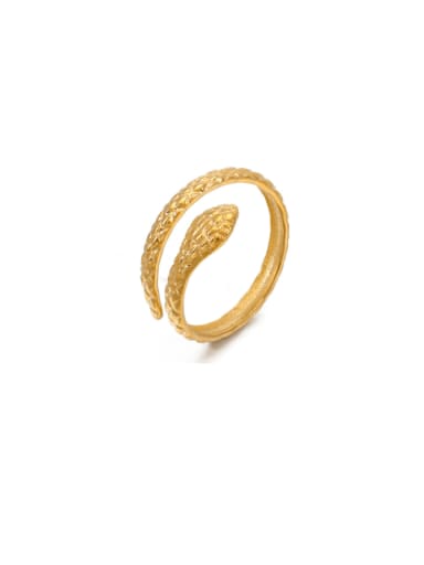 Golden Ring Stainless steel Snake Vintage Band Ring