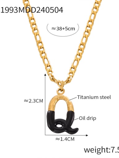 Titanium Steel Letter Hip Hop Necklace