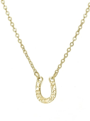 golden Stainless steel Horse Necklace