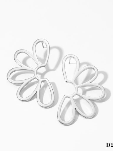 Flower Steel Earrings D2683 Stainless steel Flower Trend Stud Earring