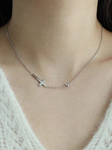 Titanium Steel Cross Minimalist Necklace