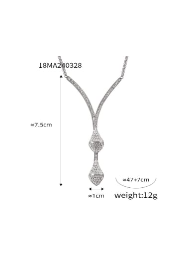 TXP018 Steel Necklace Titanium Steel Cubic Zirconia Hip Hop Heart  Bracelet and Necklace Set