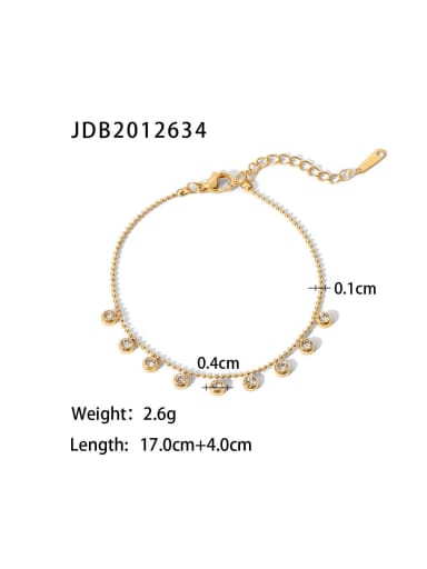 JDB2012634 Dainty Tassel Stainless steel Cubic Zirconia Bracelet and Necklace Set