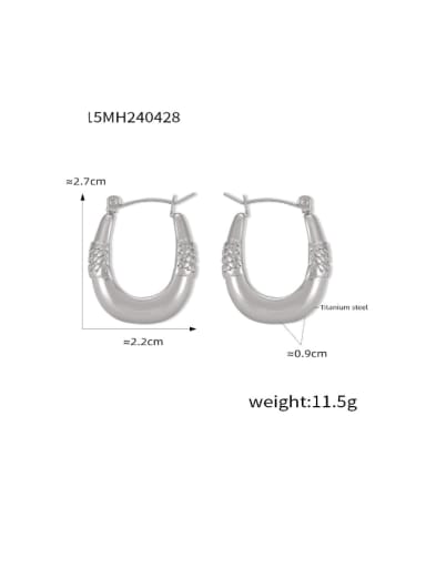 F1515 Steel Earrings Titanium Steel Geometric Hip Hop Huggie Earring