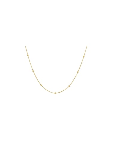 Round bead snake chain necklace in gold Titanium Steel Geometric Dainty Necklace