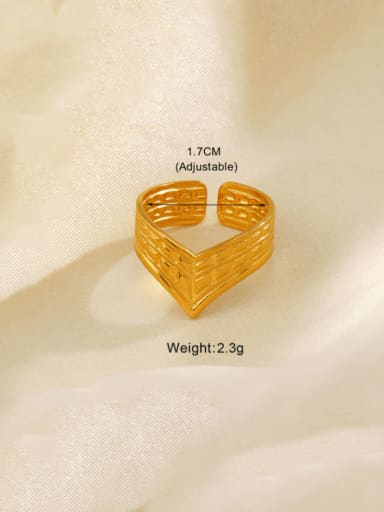 Golden Ring 1 Stainless steel Geometric Hip Hop Stackable Ring