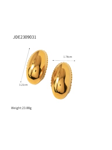 JDE2309031 Stainless steel Geometric Hip Hop Stud Earring