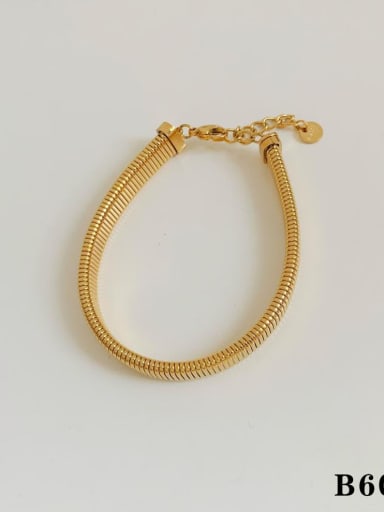 Golden Bracelet B603 Trend Geometric Stainless steel Bracelet and Necklace Set