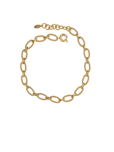 Brass Hollow Geometric  chain Vintage Necklace