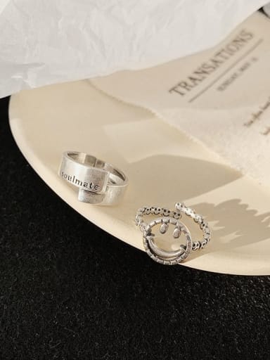 Alloy Face Trend Band Ring