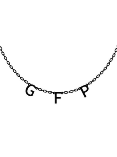 3 letters Custom Stainless steel Minimalist Name Necklace Chain