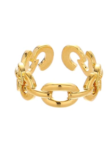 Style Brass Geometric Vintage Band Ring