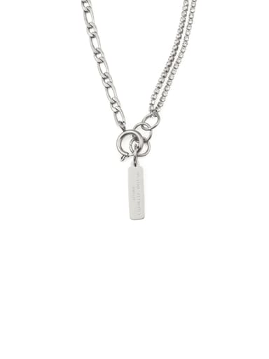 Titanium Steel Locket Vintage Hollow Chain Necklace