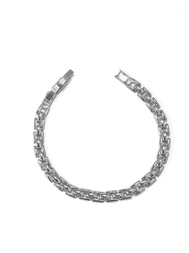 Platinum Bracelet  (Without Extension) Brass Irregular Vintage Link Necklace