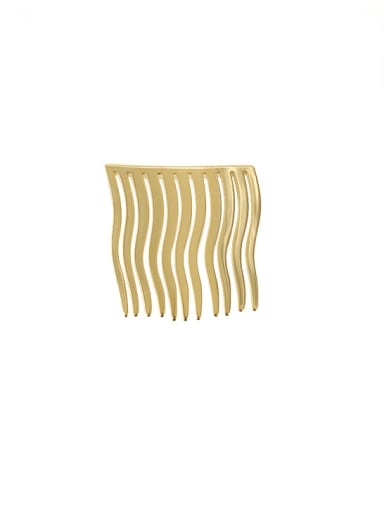 Brass Minimalist Geometric Hair Comb
