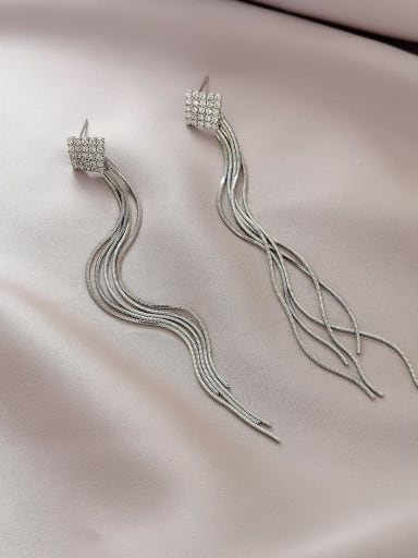 Brass Tassel Trend Threader Earring