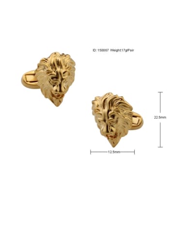 Brass Lion Vintage Cuff Link