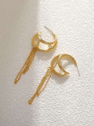 Brass Tassel Minimalist Drop Earring