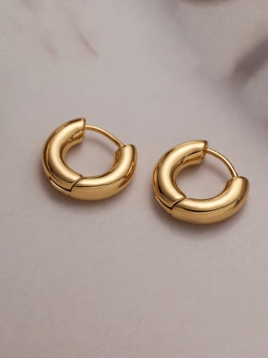 43604 Brass Heart Minimalist Stud Earring