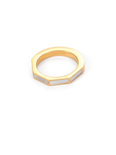 Brass shell Geometric Minimalist Band Ring