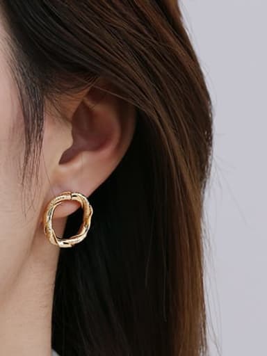 Brass Hollow Round Vintage Drop Earring