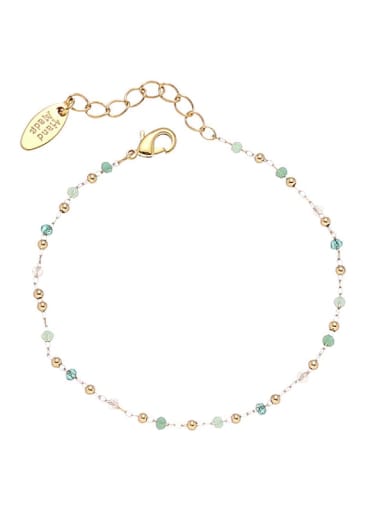 Brass Glass beads  Trend Geometric  Bracelet and Necklace Set