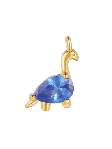Dark blue (gold) Brass Cubic Zirconia Multi Color Small animals Cute Diy  Charms