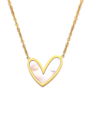 Stainless steel Shell Heart Minimalist Necklace