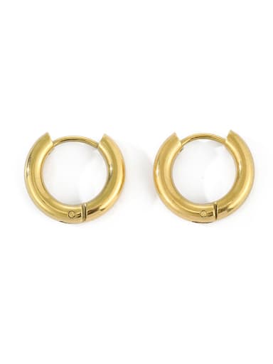 15mm gold Stainless steel Geometric Minimalist Huggie Earring
