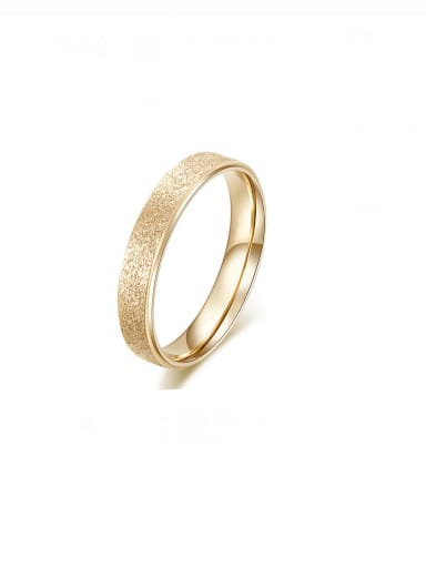 gold Wide 3mm 25127 Titanium  Round Geometric Minimalist Band Ring