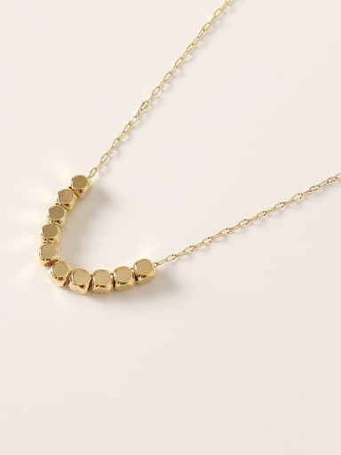 Brass  Smooth Locket Minimalist Trend Korean Fashion Necklace