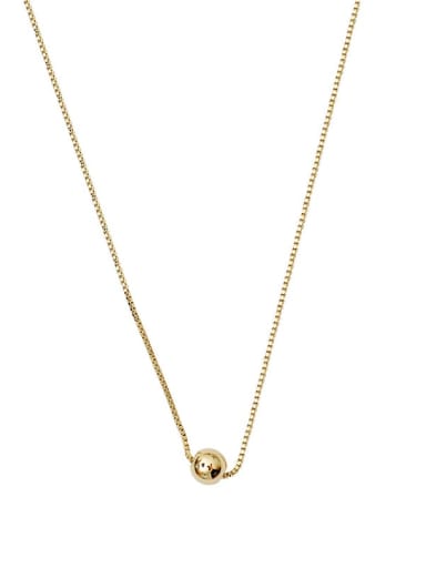 Brass  Minimalist  round bead pendant Trend Korean Fashion Necklace