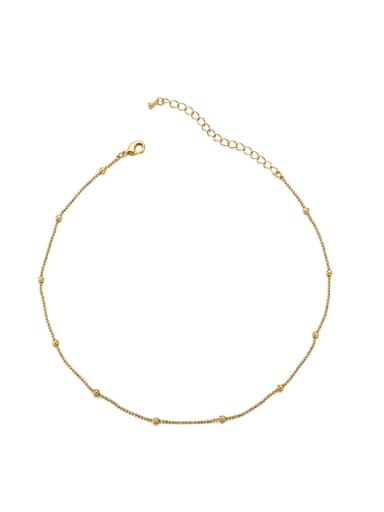Bead chain Brass Imitation Pearl Irregular Hip Hop Necklace