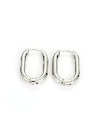 Silver U shape (Single) Brass Geometric Minimalist Huggie Earring