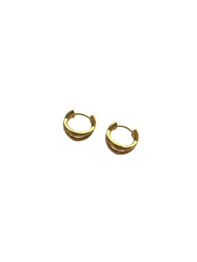 Brass Geometric Cute Stud Earring