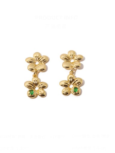 Brass Flower Vintage Drop Earring