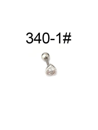Titanium Steel Cubic Zirconia Heart Minimalist Stud Earring (Single Only One)