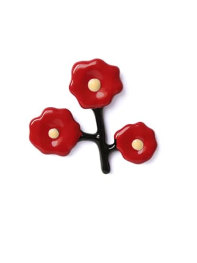 Alloy Enamel Flower Cute Single Earring