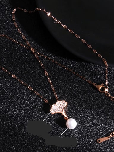 Scallop a a169 Copper Imitation Pearl Acrylic Sea  Star Trend Heart Pendant Necklace