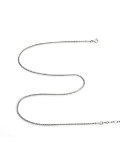 steel no pendant, Titanium Steel Snake Minimalist Chain