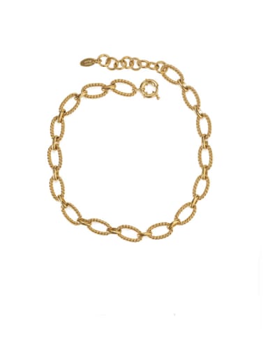 Brass Hollow Geometric Vintage Hip-hop style thick chain  Necklace