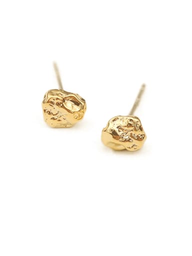 golden Brass Irregular geometry Vintage Stud Earring